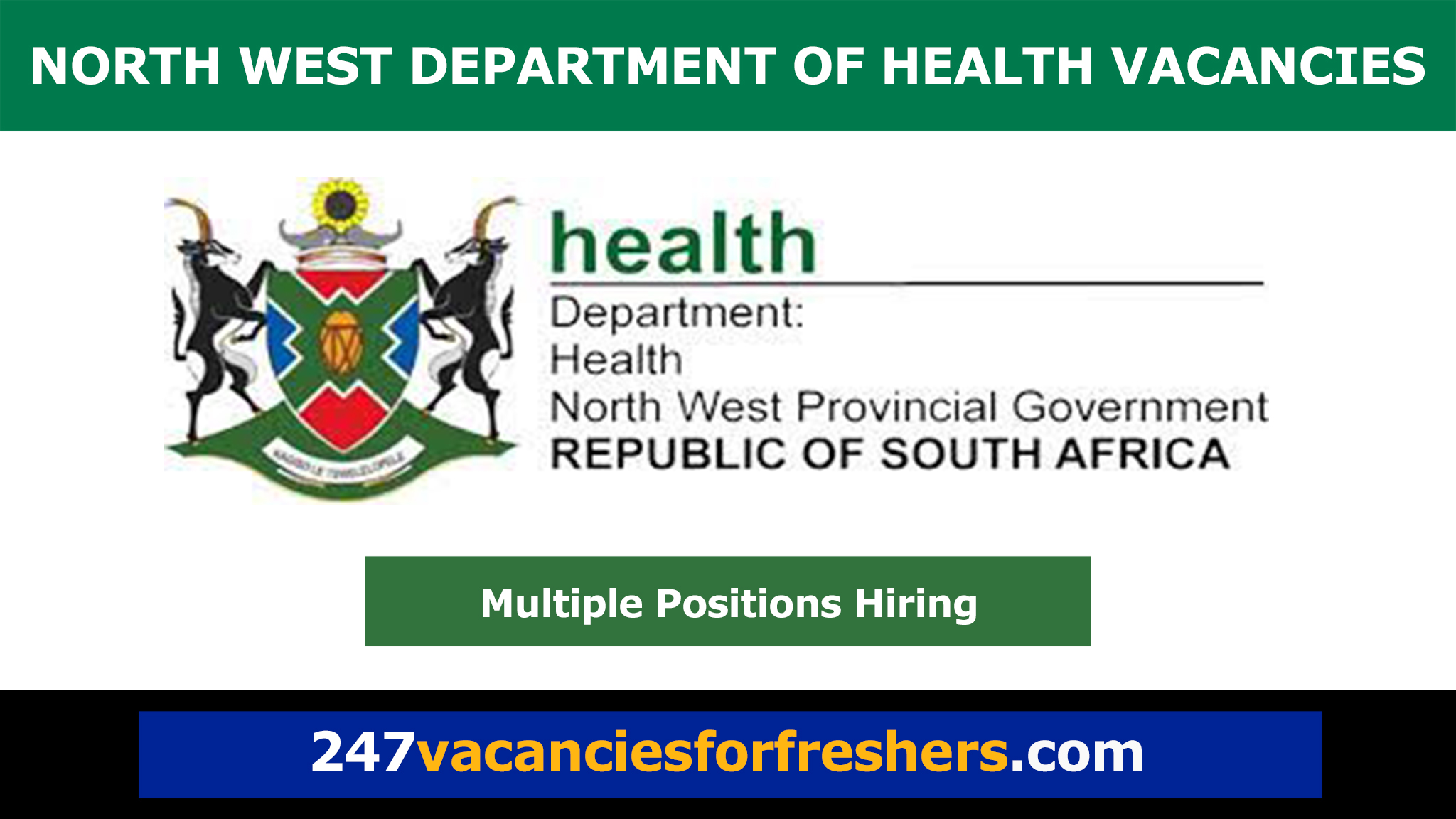 North West Department of Health Vacancies 2024